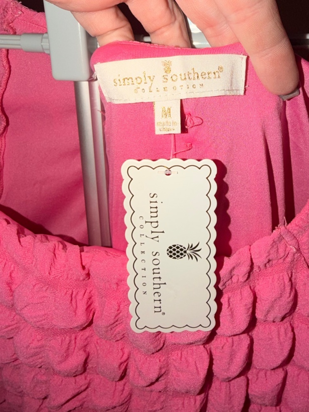 Simply Southern Bubble Ruffle Dress NWT - Picture 5 of 9